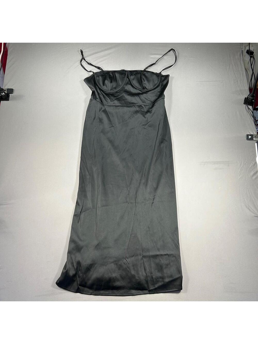 Cider Women’s Solid Black Built In Bra Dress Size XL NEW